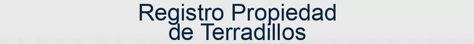Registro Propiedad de Terradillos