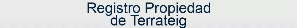 Registro Propiedad de Terrateig