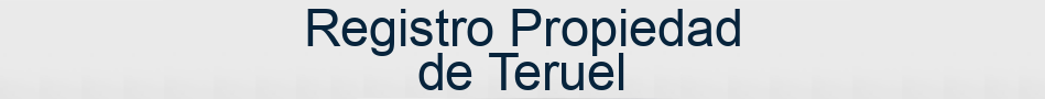 Registro Propiedad de Teruel