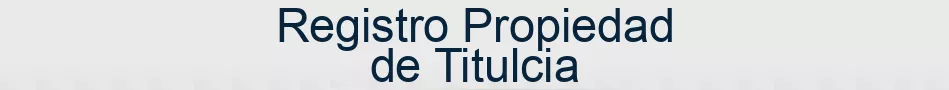 Registro Propiedad de Titulcia