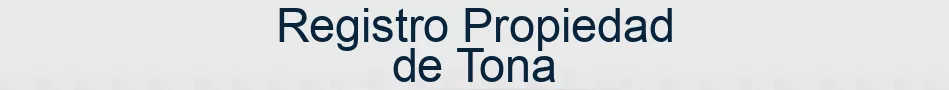 Registro Propiedad de Tona