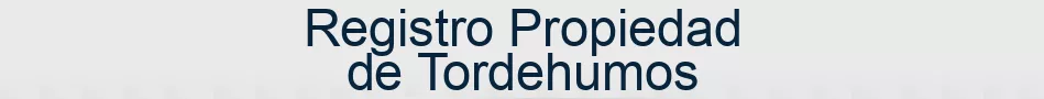 Registro Propiedad de Tordehumos
