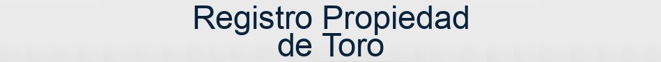 Registro Propiedad de Toro
