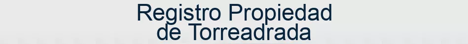 Registro Propiedad de Torreadrada