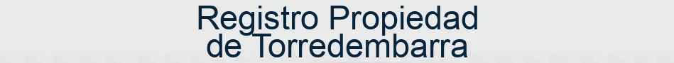 Registro Propiedad de Torredembarra