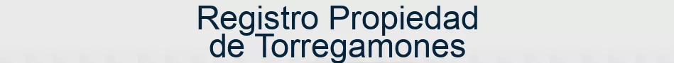 Registro Propiedad de Torregamones