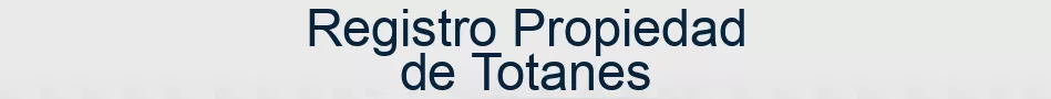 Registro Propiedad de Totanes