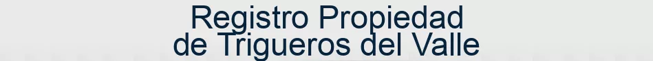 Registro Propiedad de Trigueros del Valle