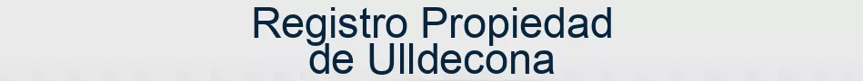 Registro Propiedad de Ulldecona