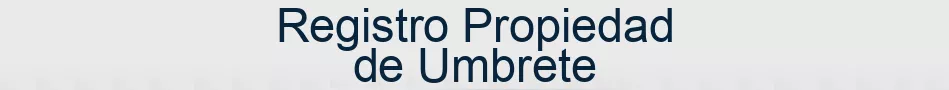 Registro Propiedad de Umbrete