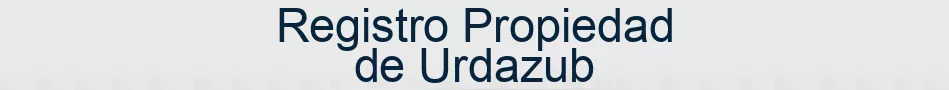 Registro Propiedad de Urdazub