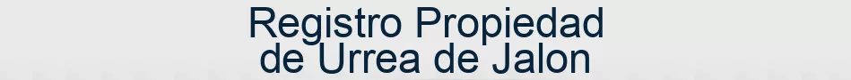 Registro Propiedad de Urrea de Jalon