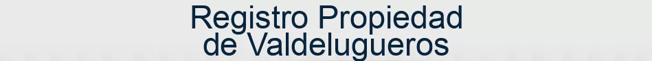 Registro Propiedad de Valdelugueros