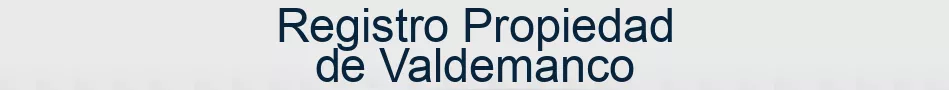 Registro Propiedad de Valdemanco