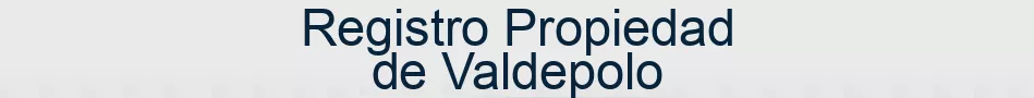 Registro Propiedad de Valdepolo