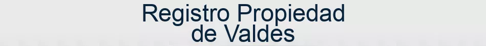 Registro Propiedad de Valdes