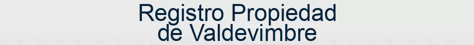 Registro Propiedad de Valdevimbre