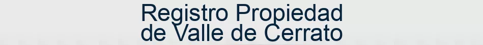 Registro Propiedad de Valle de Cerrato