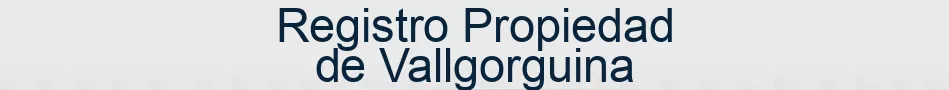 Registro Propiedad de Vallgorguina