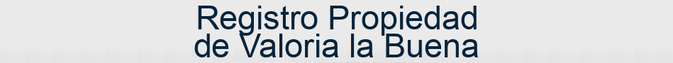 Registro Propiedad de Valoria la Buena