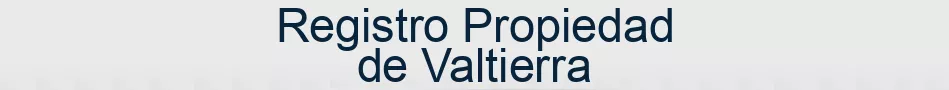 Registro Propiedad de Valtierra
