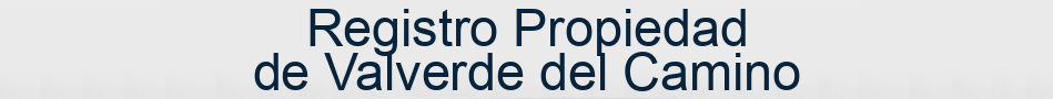 Registro Propiedad de Valverde del Camino