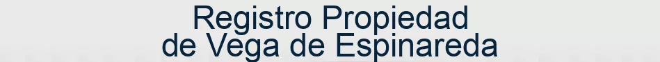 Registro Propiedad de Vega de Espinareda