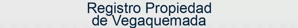 Registro Propiedad de Vegaquemada