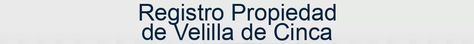 Registro Propiedad de Velilla de Cinca