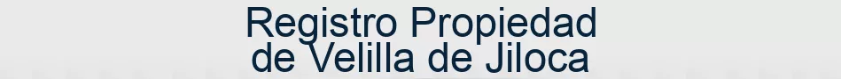 Registro Propiedad de Velilla de Jiloca