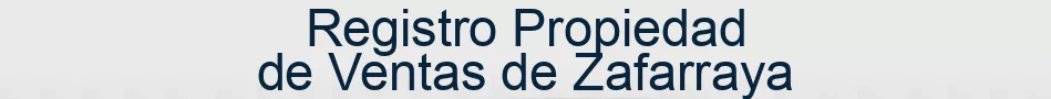 Registro Propiedad de Ventas de Zafarraya