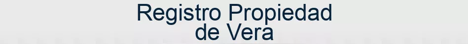 Registro Propiedad de Vera