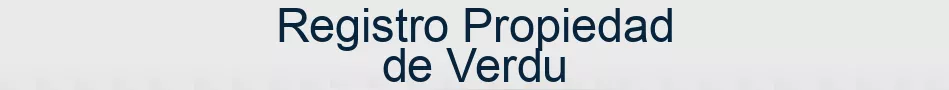 Registro Propiedad de Verdu