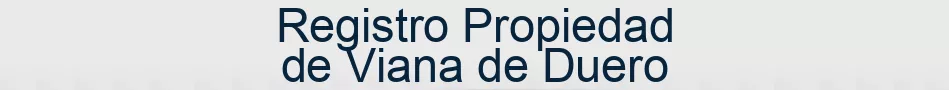 Registro Propiedad de Viana de Duero