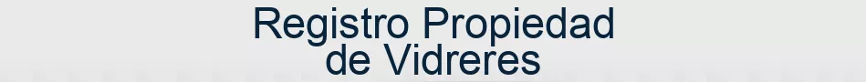 Registro Propiedad de Vidreres