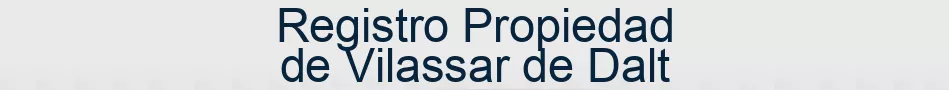 Registro Propiedad de Vilassar de Dalt
