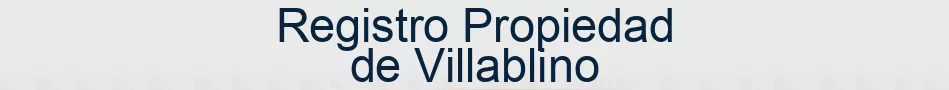 Registro Propiedad de Villablino