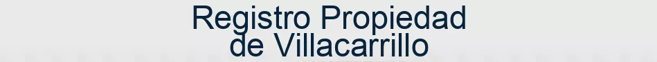 Registro Propiedad de Villacarrillo
