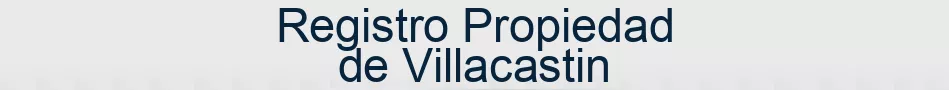 Registro Propiedad de Villacastin
