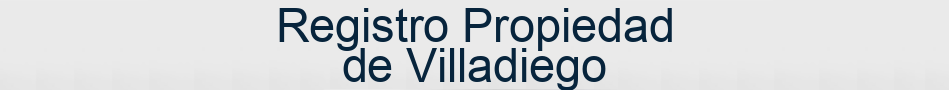 Registro Propiedad de Villadiego
