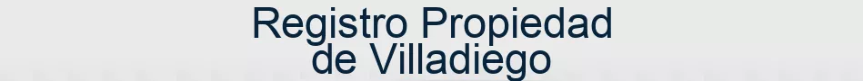 Registro Propiedad de Villadiego
