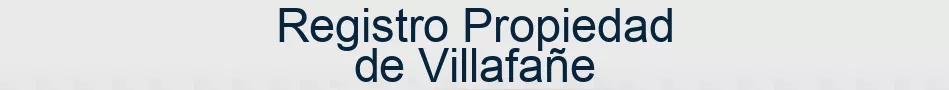 Registro Propiedad de Villafañe