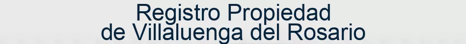Registro Propiedad de Villaluenga del Rosario