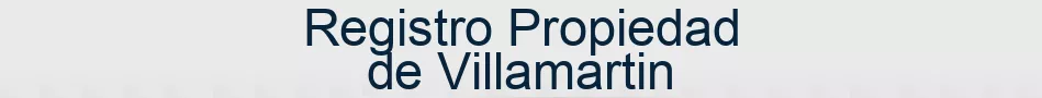Registro Propiedad de Villamartin
