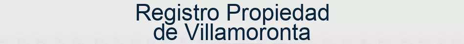 Registro Propiedad de Villamoronta