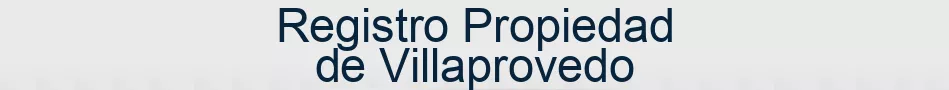 Registro Propiedad de Villaprovedo