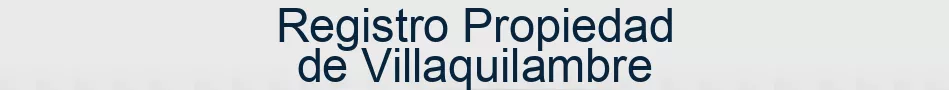 Registro Propiedad de Villaquilambre