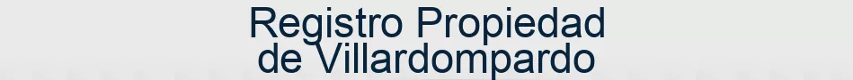 Registro Propiedad de Villardompardo