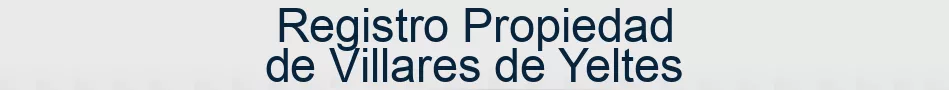Registro Propiedad de Villares de Yeltes
