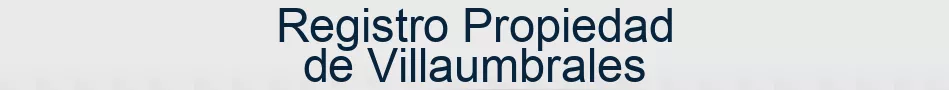 Registro Propiedad de Villaumbrales